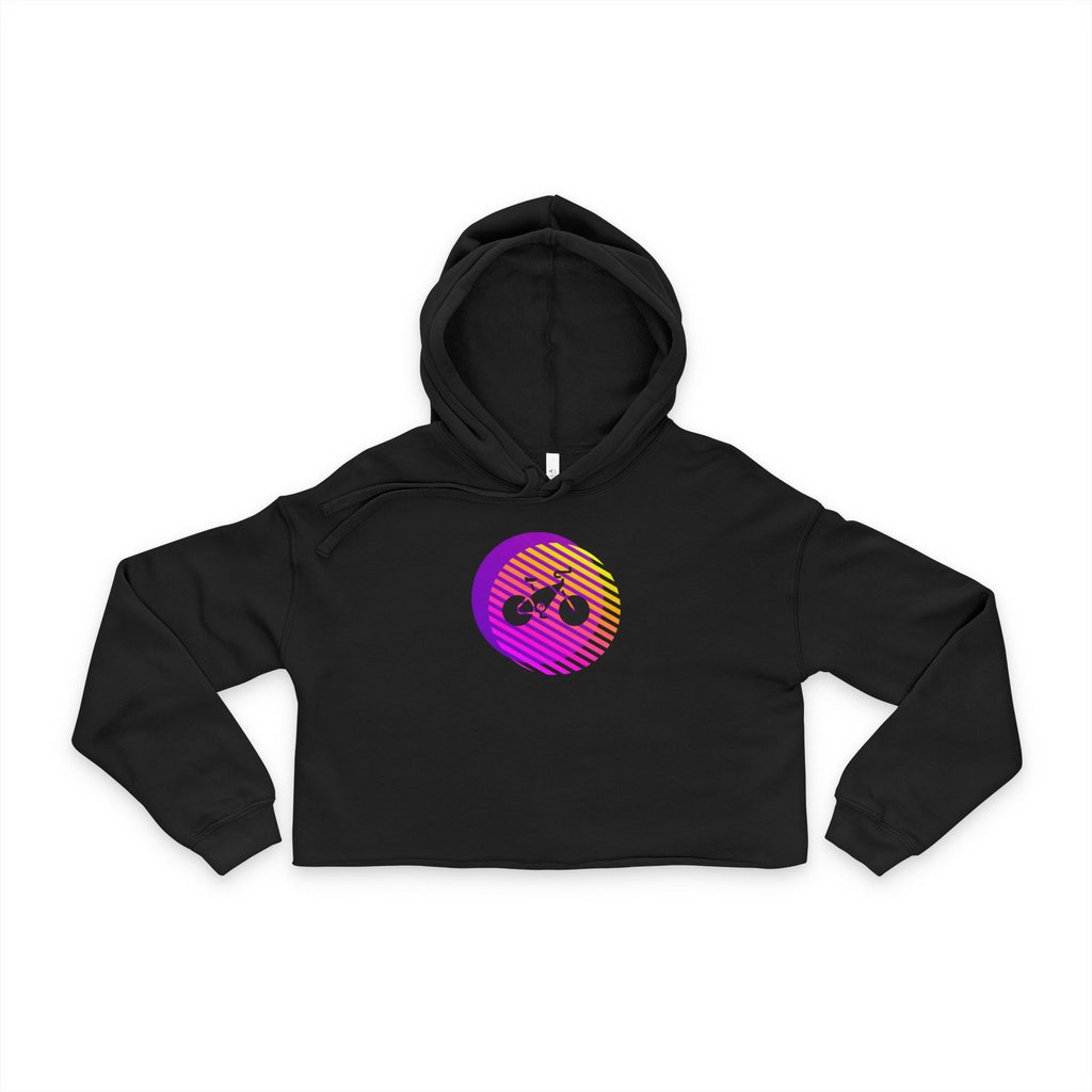 Retro Vibes Cycle | Women's Cropped Hoodie